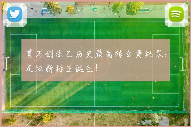 贾万创法乙历史最高转会费纪录，足坛新标王诞生！